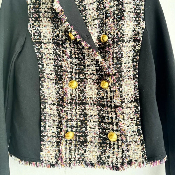 Tory Burch Tweed Detail Double Breasted Knit Fabric Jacket 0 - Picture 6 of 9